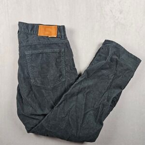 OOBE Brand Corduroy Pants Mens 35x30 Blue/Gray Tapered Fit Cotton Blend